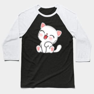 Happy Cat 03 Baseball T-Shirt